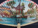Vintage Celluloid Fan - Colorful - Ivory lake