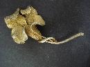 Vintage Coro Large Brooch - Golden Flower - Signed - Gold Tone