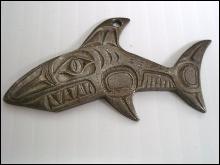 North American Native Pewter Pendant - Signed Canada