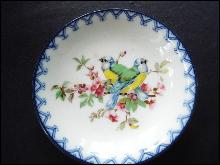Vintage Butter Pat-Cherry Blossoms and Birds