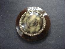 Very Large Bakelite and Metal Button