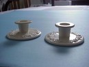 WEDGWOOD QUEENS WARE CANDLESTICKS