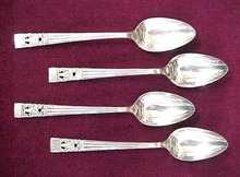 Fantastic Silver Soup Spoons CORONATION Set of Four