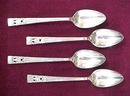 Fantastic Silver Soup Spoons CORONATION Set of Four