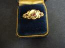 18k Victorian Style Ring Precious Stones