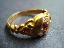 18k Victorian Style Ring Precious Stones