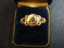 18k Victorian Style Ring Precious Stones