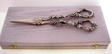 Gorgeous Art Nouveau Figural Grape Scissors