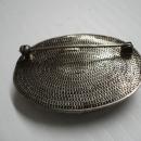 Fabulous Antique Silver and Ivory Scrimshaw Brooch - Pin