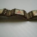Fantastic Antique Silver and Ivory Bracelet