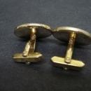 Vintage Gold Tone and Pearl Cufflinks - Cuff Links - by Hickok