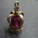 Fantastic Vintage Charm Jewelled Silver Crown Amethyst