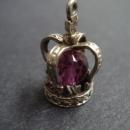 Fantastic Vintage Charm Jewelled Silver Crown Amethyst