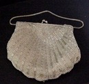 Gorgeous 1950's Beaded Shell Shaped Purse