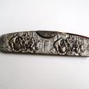 Antique Pocket Comb - Embossed metal Cover