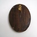 Antique Picture Cupid - Angel - Oval Shape - Framed