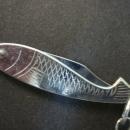 Vintage Figural Pocket Knife - Folding One Blade Knife - Fish Shape - Silver Tone