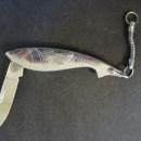 Vintage Figural Pocket Knife - Folding One Blade Knife - Fish Shape - Silver Tone