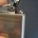 Antique Cigarette Lighter - Silver tone - Deco designs - Colibri by Kreisler - West Germany