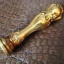 Lovely Antique Wax Stamp Ornate Victorian Style Gold Tone