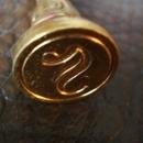 Lovely Antique Wax Stamp Ornate Victorian Style Gold Tone