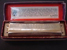 Marine Band Hohner Harmonica #1896 - Original Box - Great Graphics