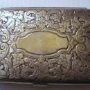 Antique SIlver Purse - Ornate victorian style design - Coin Money - Cards - Powder - Mirror