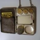 Antique SIlver Purse - Ornate victorian style design - Coin Money - Cards - Powder - Mirror