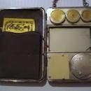 Antique SIlver Purse - Ornate victorian style design - Coin Money - Cards - Powder - Mirror