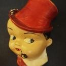 Antique Figural String Holder- Cute - Chalkware - Hand Painted