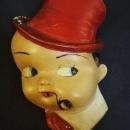 Antique Figural String Holder- Cute - Chalkware - Hand Painted