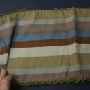Vintage Needlework Pillow Case - Slipcover - Golden Green Trim