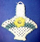 Figural Pot Holder Crocheted Lace