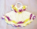 Pretty Figural Crocheted Lace Pot Holder Tiny