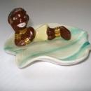Vintage Coin Dish African American Girl