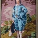 Vintage Needlepoint Blue Boy Tapisserie Made