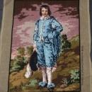 Vintage Needlepoint Blue Boy Tapisserie Made