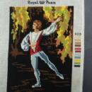 Vintage French Needlepoint Ballet Dancer