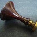 Fantastic Antique Wax Stamp Wood and Brass Monogram Ml