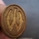 Fantastic Antique Wax Stamp Wood and Brass Monogram Ml