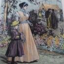 Antique print Hand Painted Chatterbox