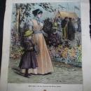 Antique print Hand Painted Chatterbox