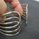 Wide Vintage Bracelet Silver Tone Perfect Gift Open Work
