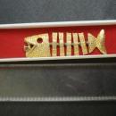 Lovely Vintage Pendant Golden Fish Art Deco Style Flexable Goldtone Perfect Gift