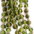 Beautiful Long Necklace Flapper Style Green Tone Stones