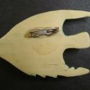 Special Vintage Brooch Pretty Blue Color Fish Hand Painted