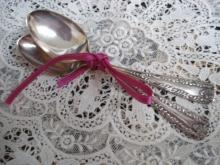 Vintage Silver Spoons Pair