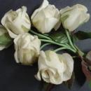 Original Vintage Fabric Flowers White Rosebud