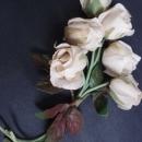 Original Vintage Fabric Flowers White Rosebud