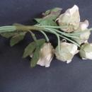 Original Vintage Fabric Flowers White Rosebud